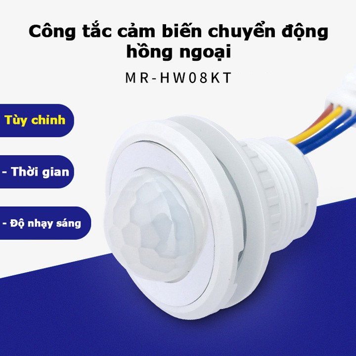 Công tắc cảm biến chuyển động hồng ngoại có tùy chỉnh MR08