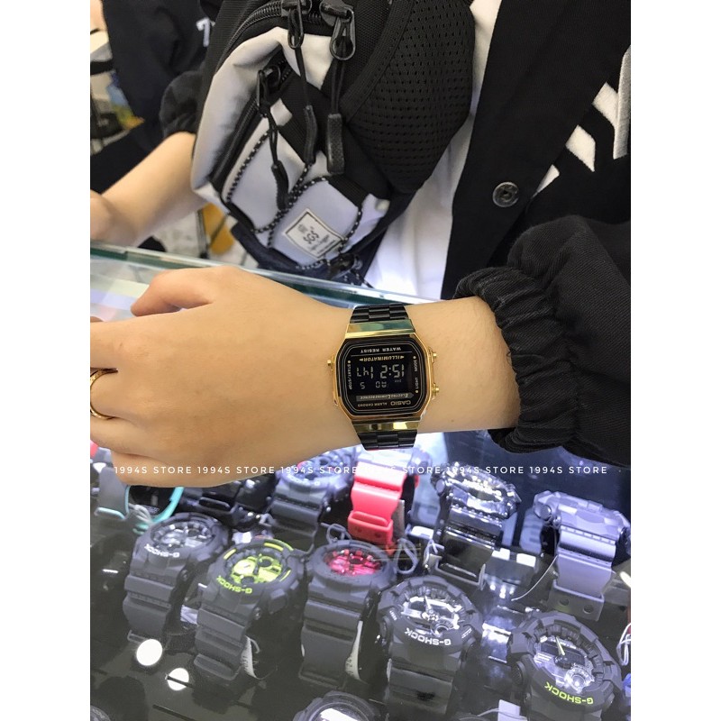 Đồng hồ Nam/Nữ Dây thép CASIO A168WEGB-1 chính hãng