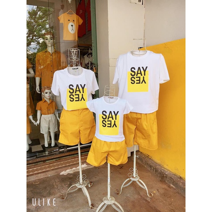 ÁO GIA ĐÌNH SAY YES 3/4/5 NGƯỜI-FAMILYSTORE