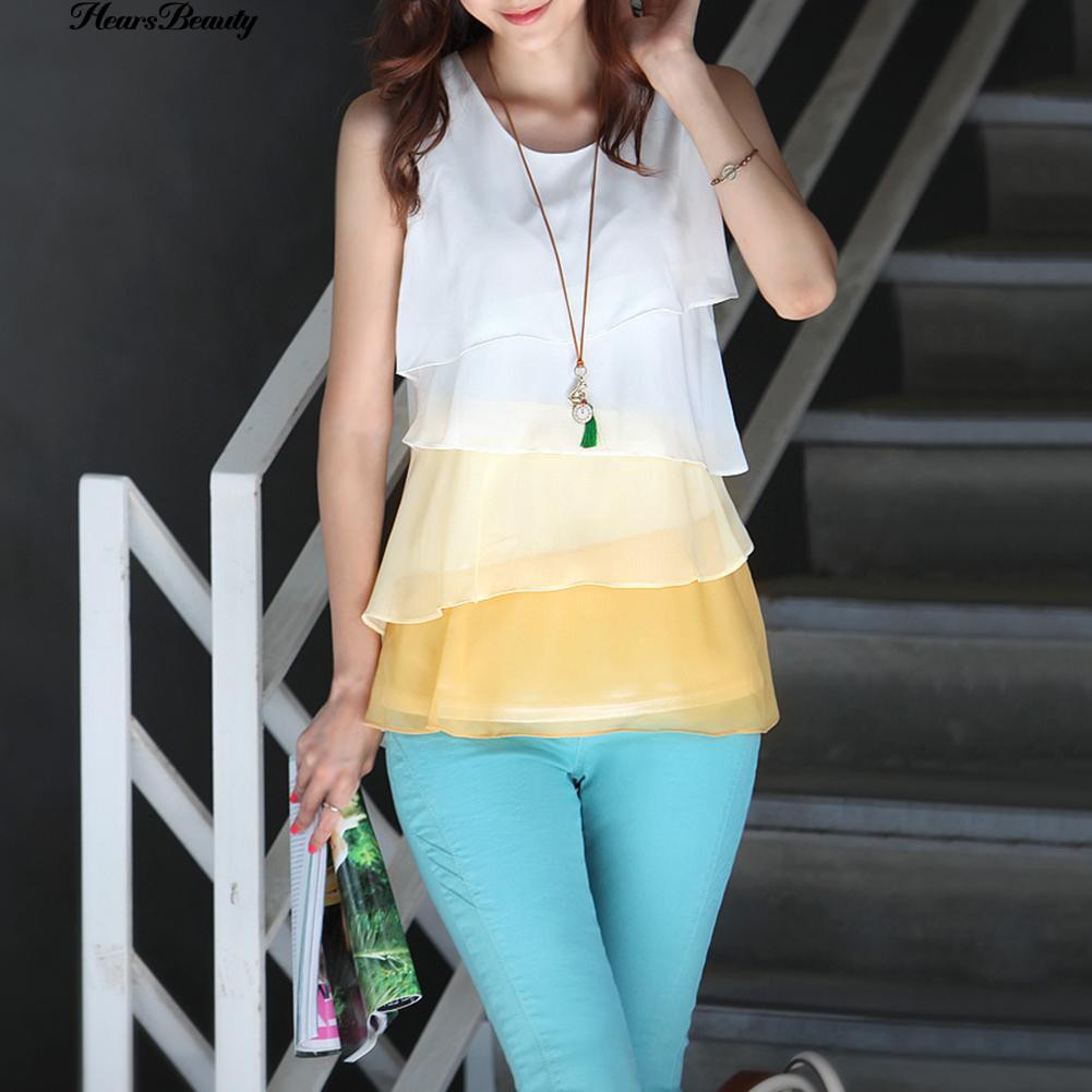 Áo thời trang không tay nhiều lớp xinh xắn dành cho nữ | BigBuy360 - bigbuy360.vn