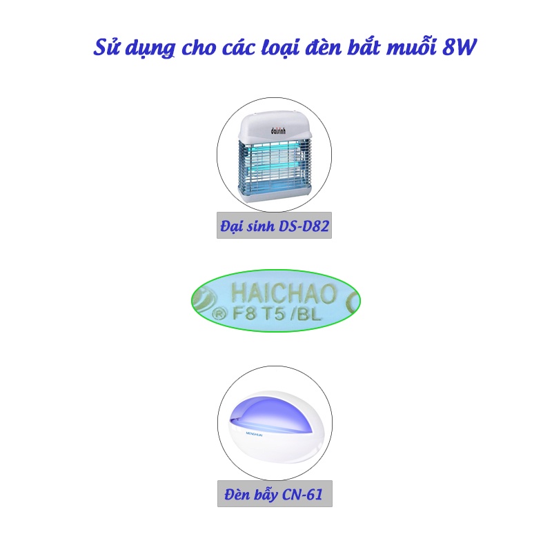 Bóng đèn bắt muỗi HAICHAO đủ loại 4W, 6W, 8W, 10W, 20W, 30W, 40W