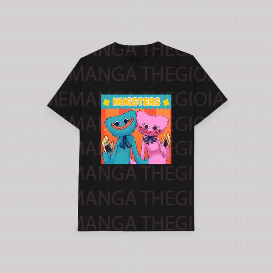 Áo thun phông đen in hình game POPPY PLAYTIME thời trang nam nữ chất đẹp