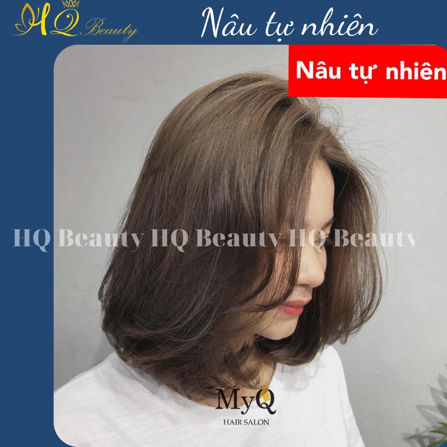 Combo thuốc nhuộm tóc màu Nâu tự nhiên (tặng kèm gang tay, oxy) Nâu tự nhiên, nâu tự nhiên