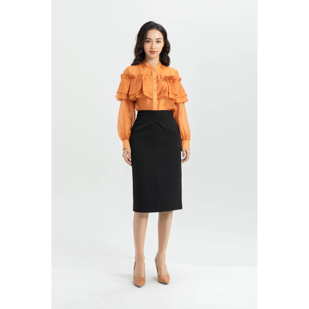 _Áo sơ mi voan cổ tàu nữ IVY moda MS 17M6333 | BigBuy360 - bigbuy360.vn
