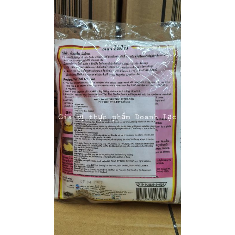 Gói gia vị Pad Thái Lobo 120gr . Pad Thai Stir-Fry Sauce 💯 chính hãng