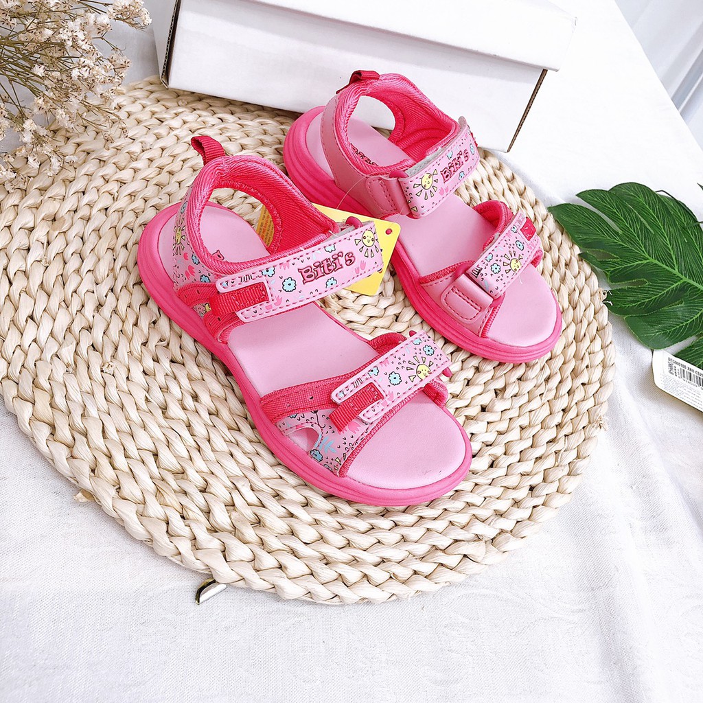Giày sandal quai hậu học sinh bé gái , họa tiết bông hoa , đế siêu nhẹ DEG000100