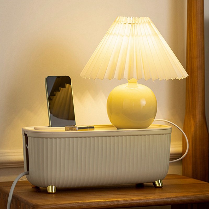 Hộp Đựng Ổ Cắm Bộ Định Tuyến WiFi Không Dây Kẻ Sọc Cho Phòng Ngủ Gia Đình