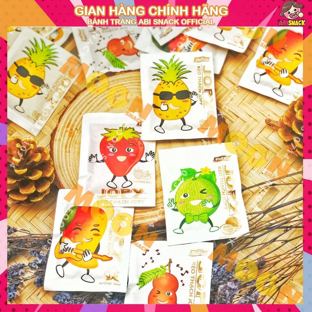SIÊU RẺ Lẻ 1 gói kẹo thạch rau câu zòn zai Jopy miếng vuông/miếng dài chính hãng Vietthai gói 20g siêu hothit