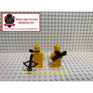 Xếp Hình Phụ kiện minifigures : combo 1 bộ nỏ và túi đeo tên sau lưng ( ko mini )
