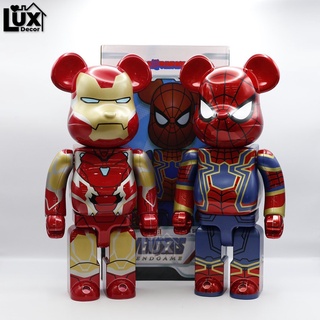 Mô hình bearbrick 400% abs spiderman - iron man trang trí, decor ,quà tặng
