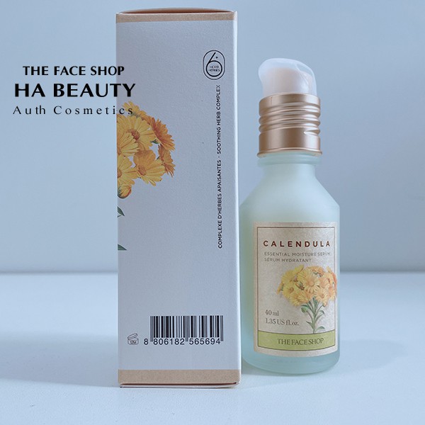 [The Face Shop AUTH] Tinh chất dưỡng Sáng mịn làm Dịu da Calendula Essential Moisture Serum 40ml TFSN20