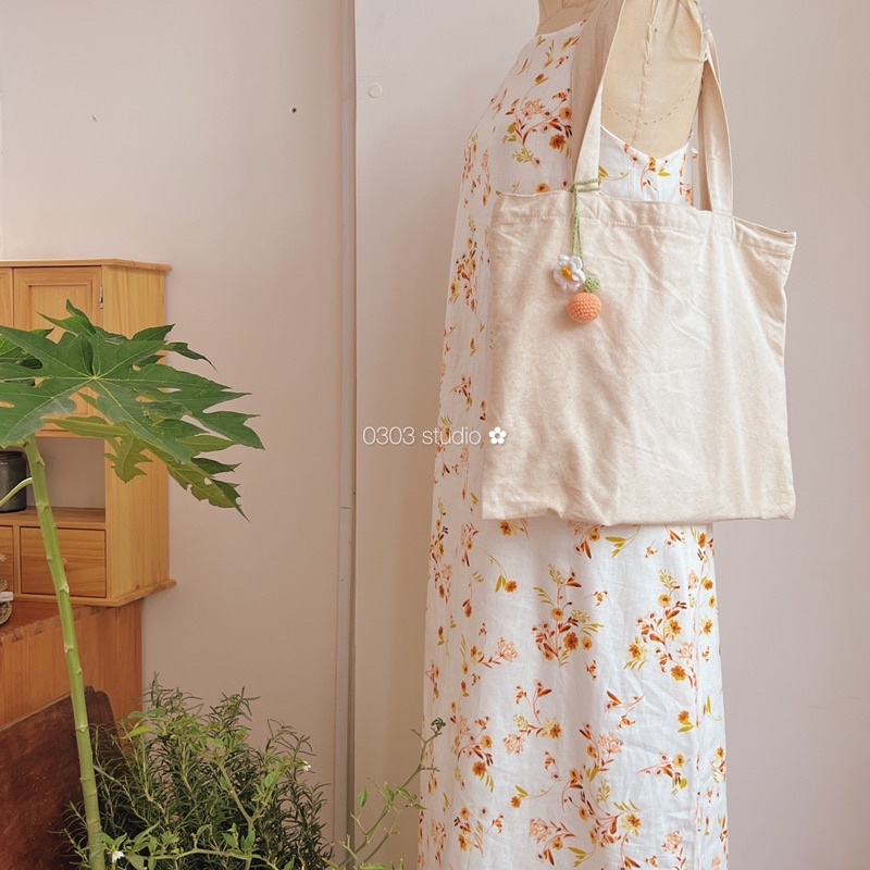 Kẹp sách móc len - dây gói quà - Quả Quýt - 0303 studio