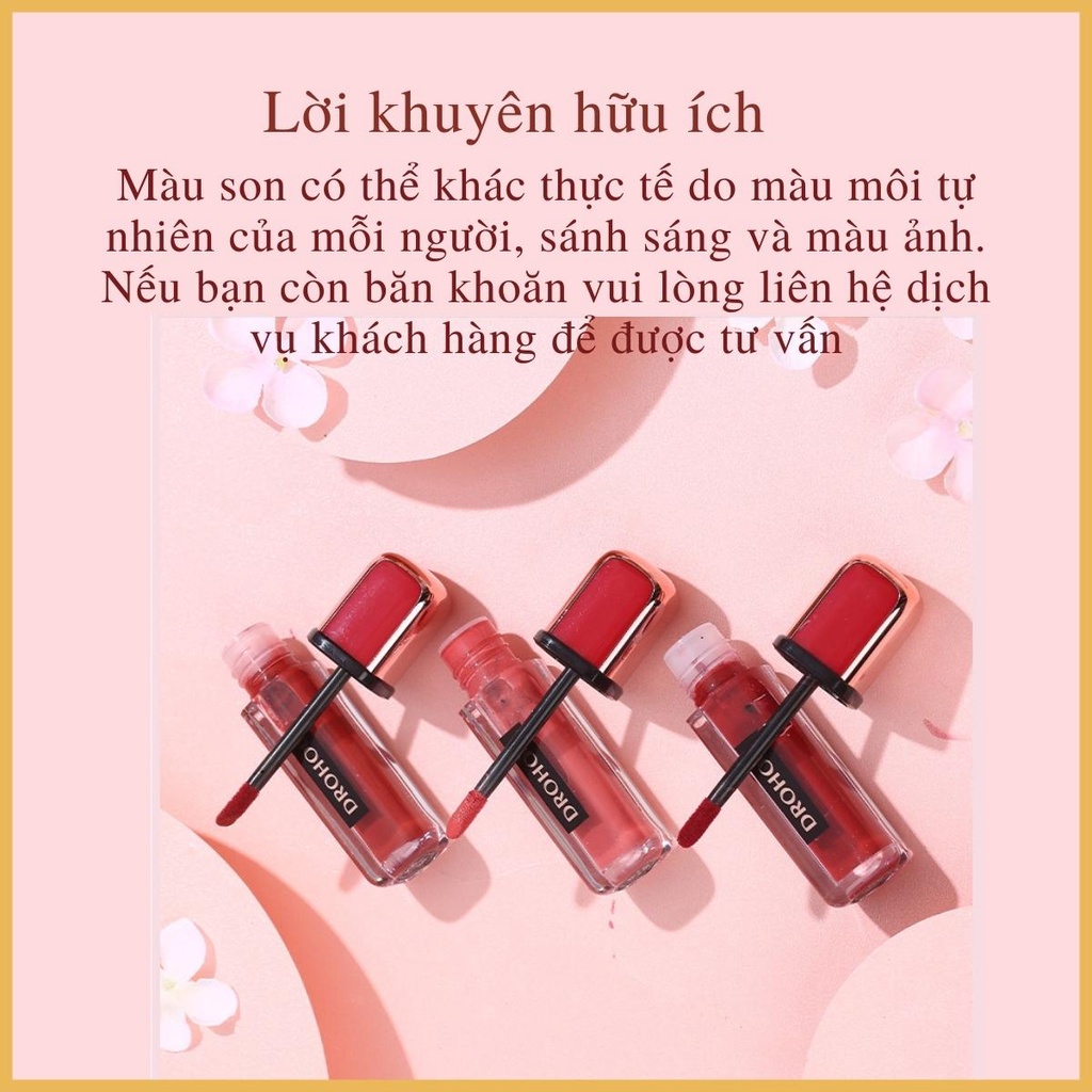 Son Kem Bóng Drohoo Son Tint Nội Địa Trung Bền Màu Dưỡng Ẩm Lâu Trôi Mềm Mượt Son 3,5g –AnnA.4.0.Cosmetic | BigBuy360 - bigbuy360.vn