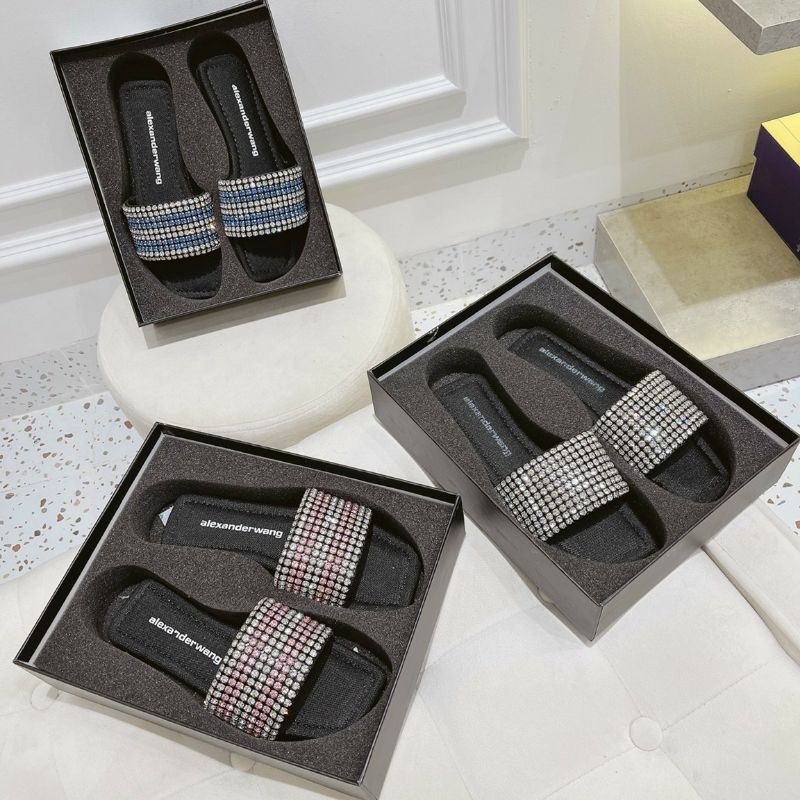 Dép lê quai đá Alex Wangg siêu hot hồng xanh trắng