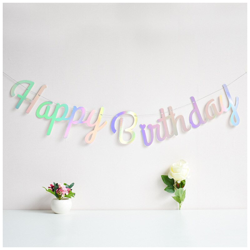Dây Cờ Giấy Kim Tuyến Chữ Happy Birthday Treo Trang Trí Tiệc Sinh Nhật Cho Bé