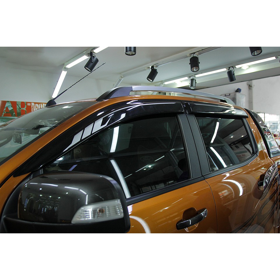 🔥 Freeship 🔥 Bộ Vè che mưa đen thái xe Ranger cao cấp/ Phụ kiện làm đẹp, đồ chơi xe Ford Ranger