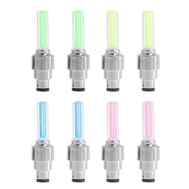 Bộ 2 Đèn LED Gắn Van Bánh Xe Đạp 4 Màu Sắc Khác Nhau