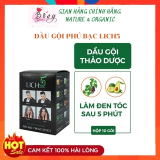 Dầu gội thảo dươc nhuộm tóc Lich5  (hộp 10 gói)