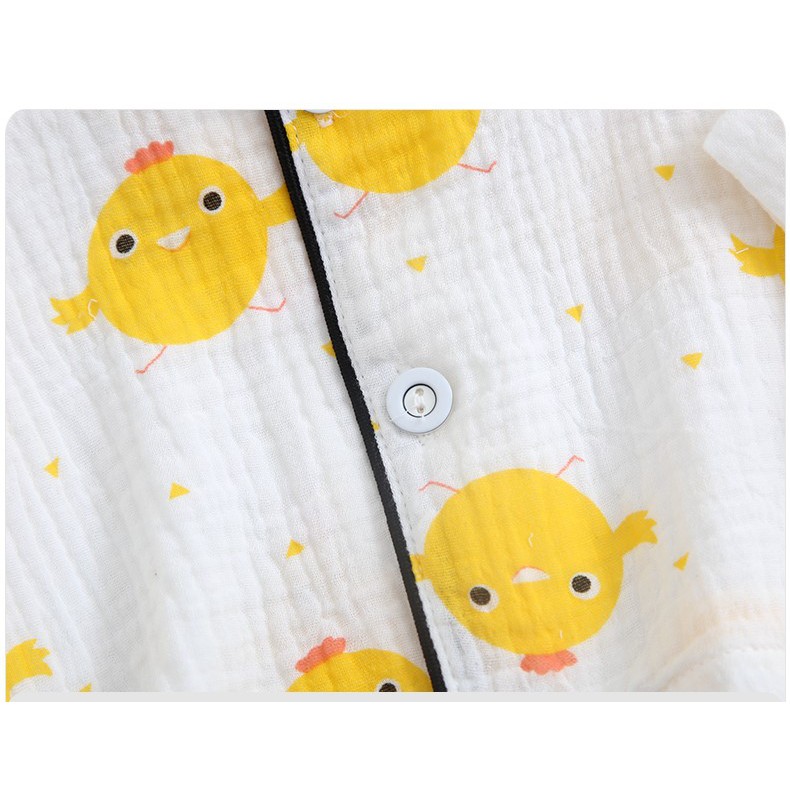 Bộ Pijama Cộc Tay Quần Dài Chất Đũi Xốp Bé Trai, Bé Gái, Họa Tiết Đáng Yêu, Đồ Bộ Trẻ Em Mặc Nhà Namkidshop (V458)