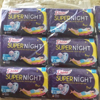 Lốc 6 gói Diana ban đêm siêu bảo vệ có cánh gói nhỏ 4 miếng (29cm)