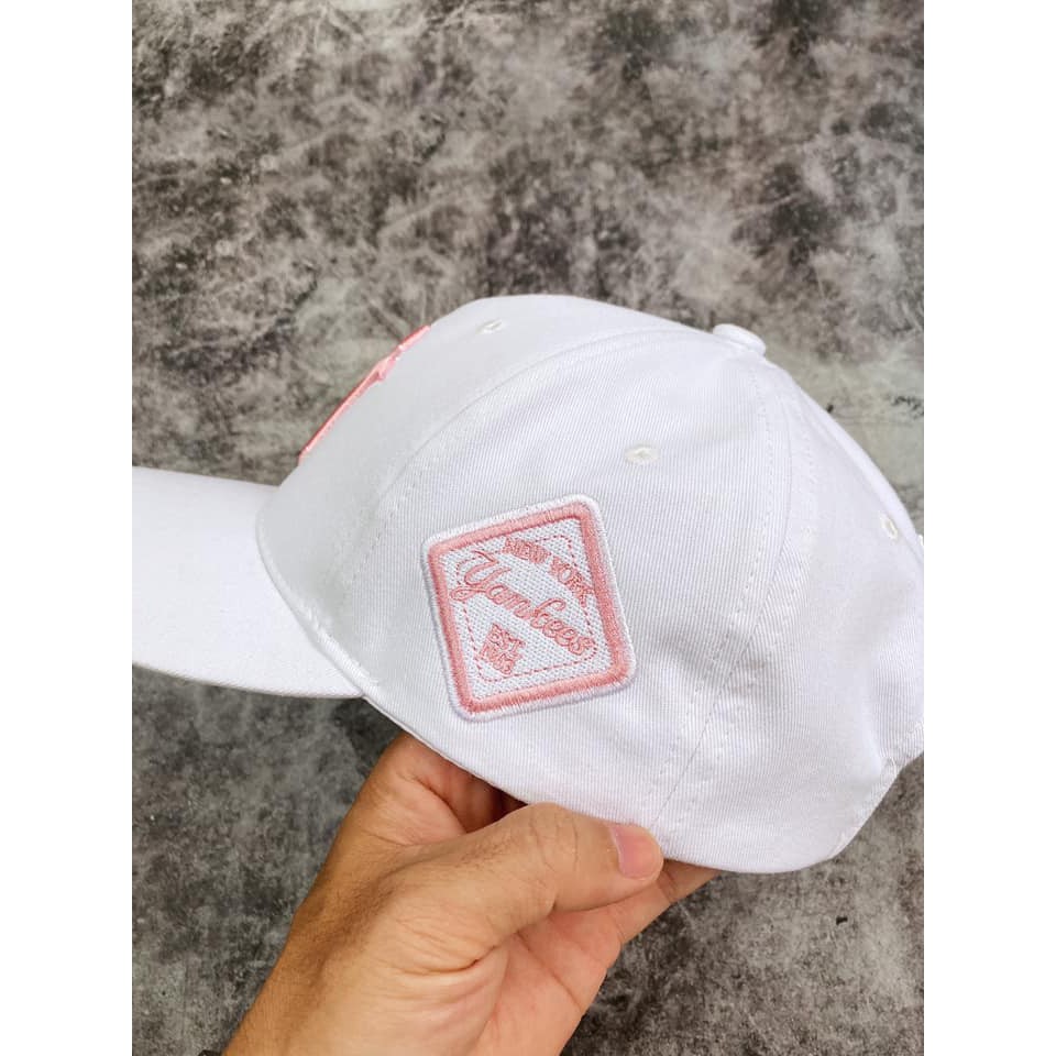 Mũ/Nón Lưỡi Trai MLB NY Yankees Baseball Cap Black/White N07