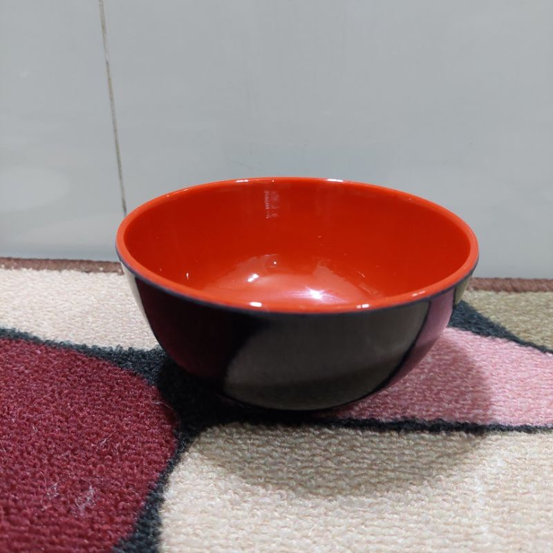 Chén ăn cơm 2 lớp đỏ đen