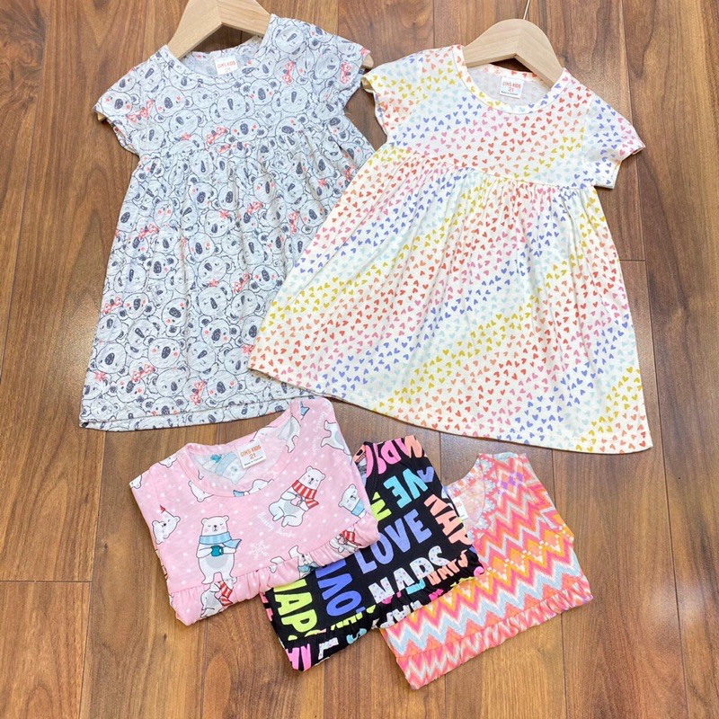 Váy cotton bé gái