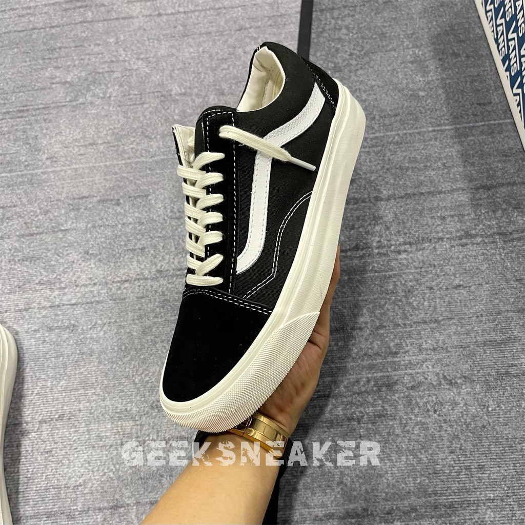 [GeekSneaker] Giày Vans Vault  - Viền bo / Dây Dày / Đế Nâu có căn/ Lưỡi gà dài/ gót bo/ Đế Bóng