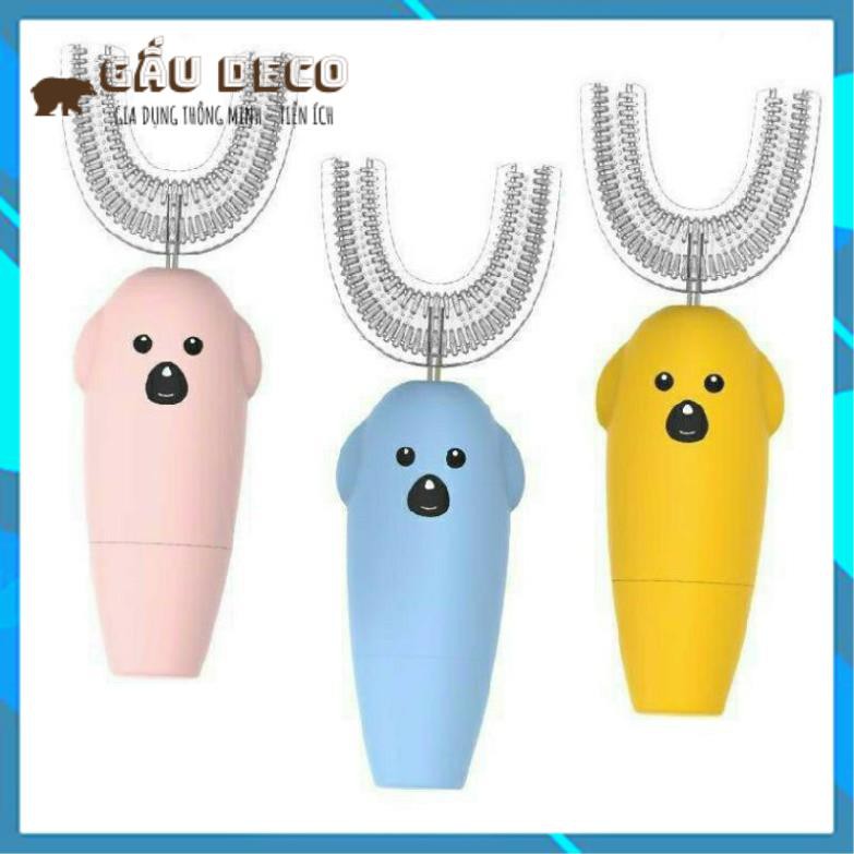 Bàn chải điện chữ U cho bé từ 2- 8 tuổi đánh răng tự động