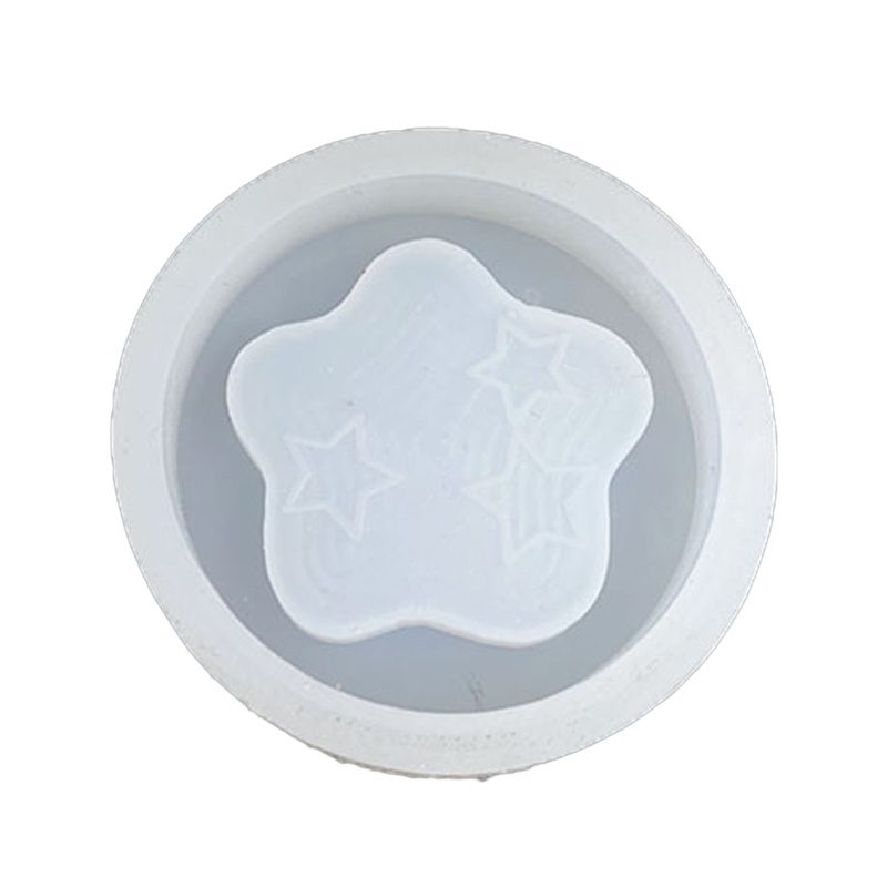 Khuôn Silicone Làm Móc Khóa Thủ Công Hình Mặt Trăng Có Cát Chảy DIY