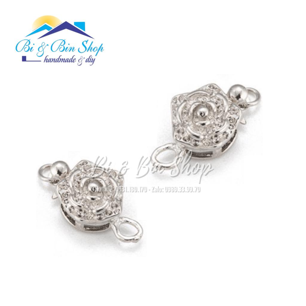 Khóa Hoa Mai Dùng Xỏ Chuỗi Ngọc Trai Làm Dây Chuyền Vòng Deo Tay Trang Sức Handmade