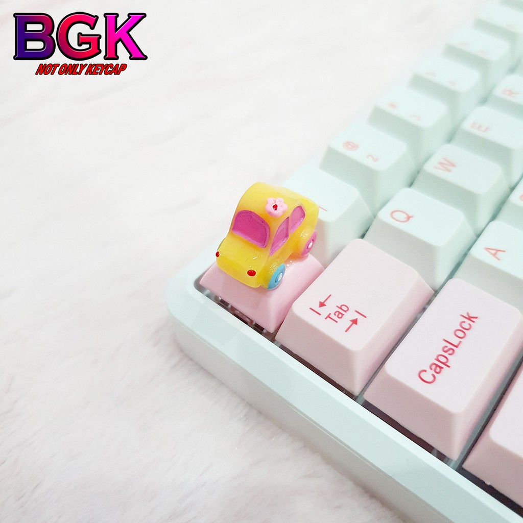 Keycap Lẻ hình ô tô nhỏ cực đẹp và dễ thương ( keycap resin độc lạ )( Keycap Artisan )