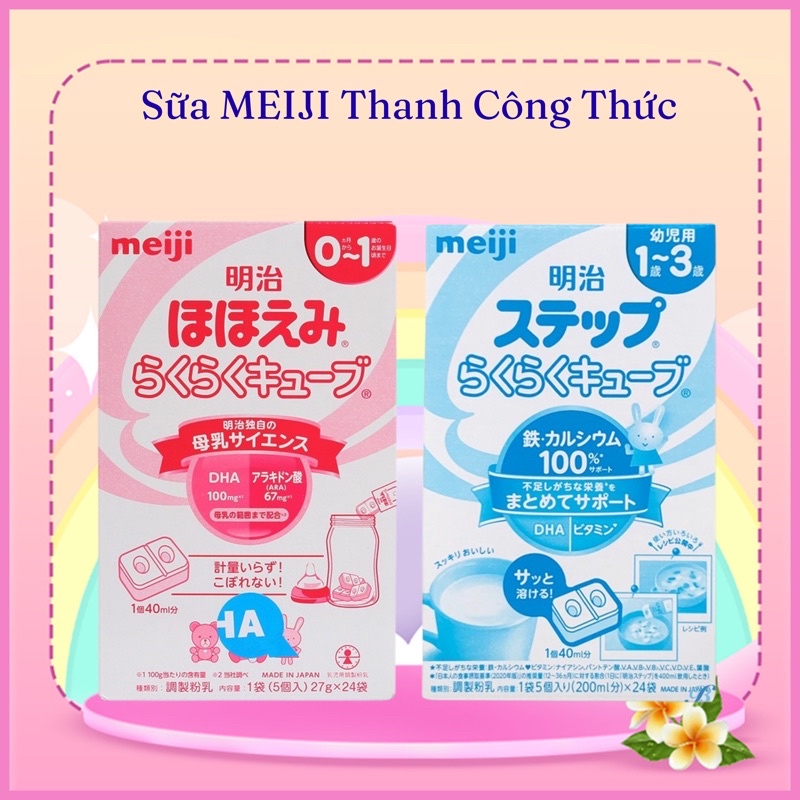 Sữa Công Thức MEIJI Thanh Số 0 &amp; Số 9 Nội Địa Nhật Bản Cho Bé (24 Thanh/Hộp)  - SAKUKO