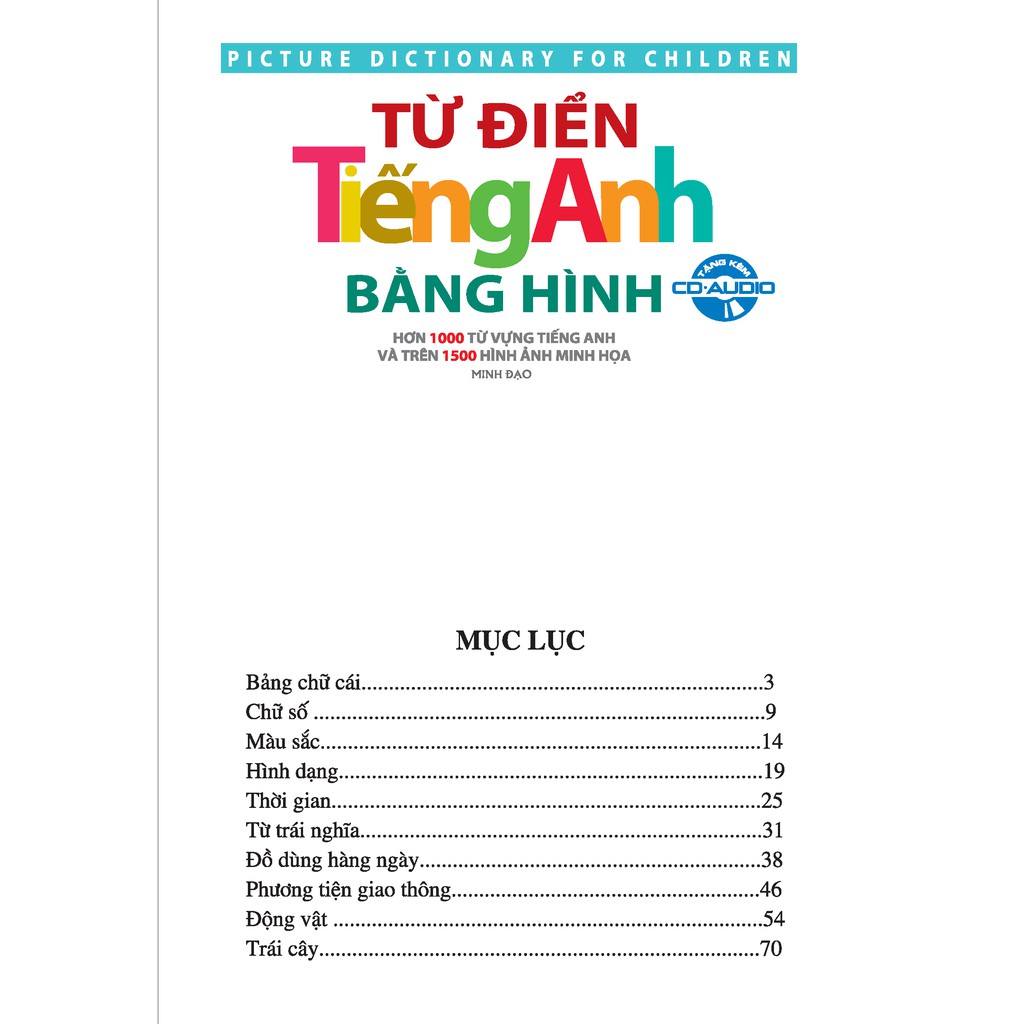 Sách - Từ điển Tiếng Anh bằng hình ( hơn 1000 từ vựng tiếng Anh và trên 1500 hình ảnh minh họa)