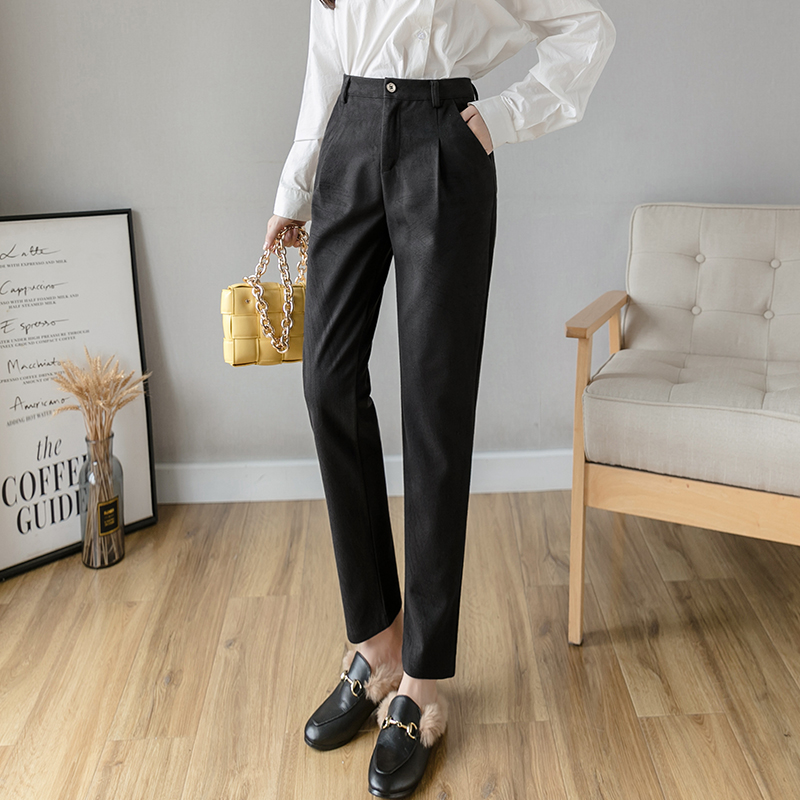 Quần Khaki Len Lưng Cao Dáng Ôm Thời Trang Thu Đông Hàn Quốc Cho Nữ | BigBuy360 - bigbuy360.vn