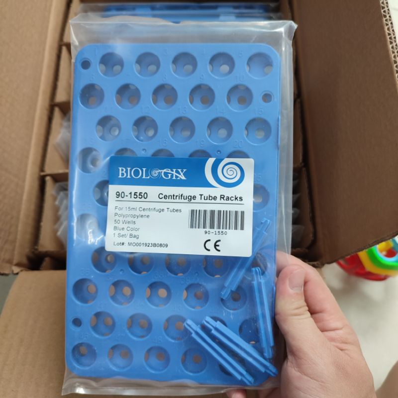 (Q1-HCM) Giá Đỡ Ống Nghiệm 15ml Bằng Nhựa Biologix - Khay Nhựa Đựng Ống Nghiệm 15ml