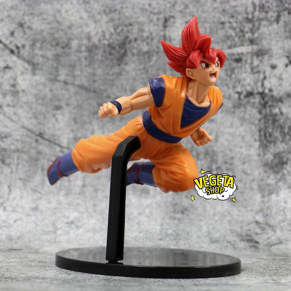 Mô hình Dragon Ball - Mô hình Songoku Son Goku Super Saiyan God - Goku tóc đỏ - Songoku FFS - Cao 17cm