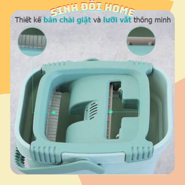 Cây lau nhà thay thế cho bộ lau nhà thông minh tự vắt 2 ngăn bàn lau 33x12cm cán dài 1,2m - CAY LAU NHA THAY THE