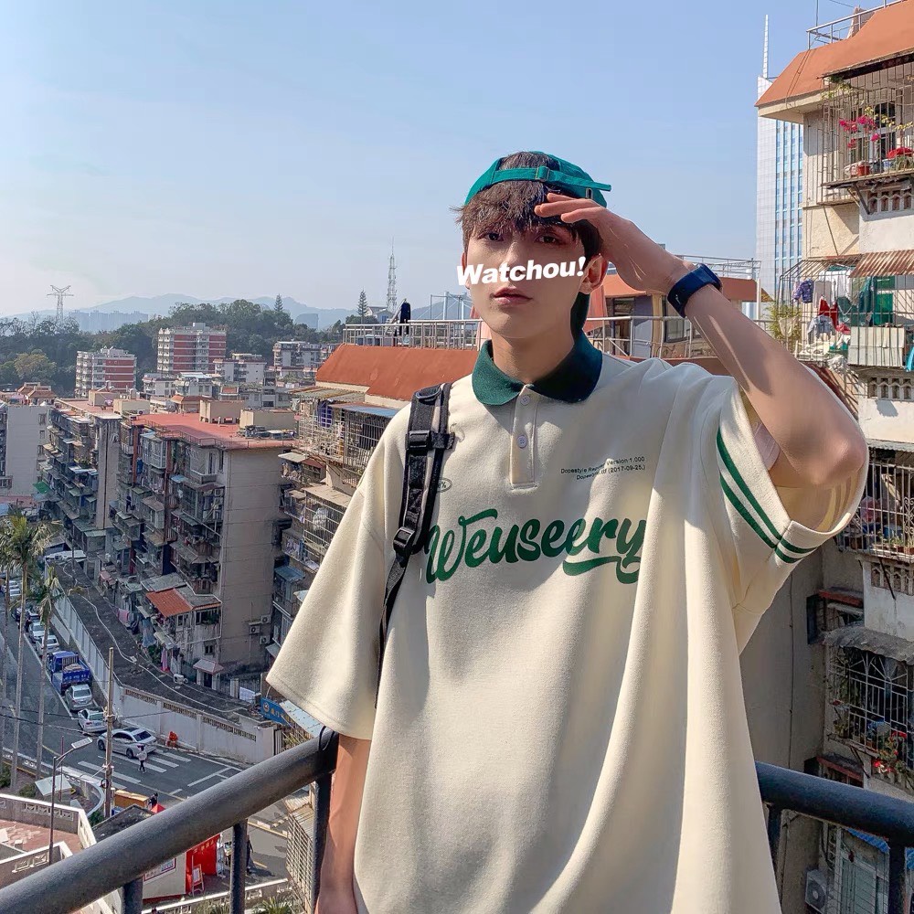 Áo polo Seery From unisex tay lỡ form rộng áo thun có cổ nam nữ chất cotton mềm mát,