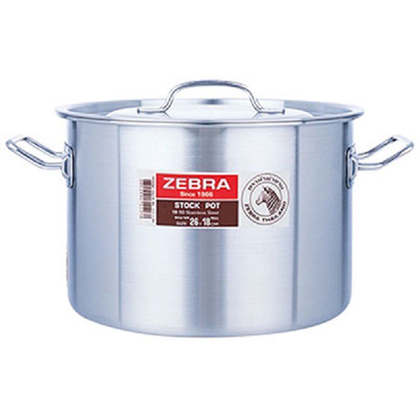 Nồi hầm xương thấp Zebra 26x18cm-9.5L-171126, hàng Thái Lan cao cấp, inox 304 1 đáy