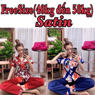 Đồ bộ pijama satin - tay ngắn quần dài
