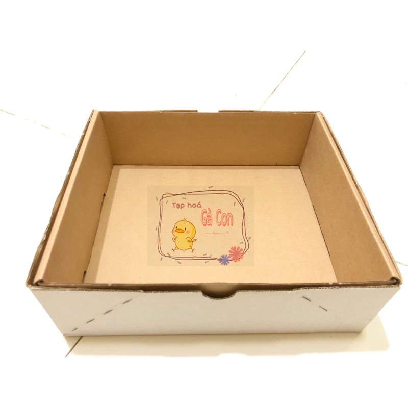 Hộp giấy carton nắp gài đóng gói hàng size 21x18x7cm