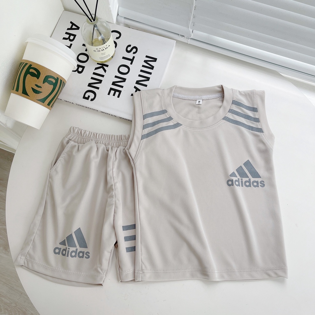 Bộ Ba Lỗ Bé Trai, Bé Gái A di đát SUMO KIDS Vải Thun Lạnh Basic Nhiều Màu, Bộ Quần Áo Cho Bé 3 Lỗ Mặc Hè Thoáng Mát