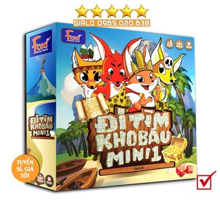 Board game-Đi tìm kho báu mini 1 Foxi-đồ chơi phát triển tư duy-dễ chơi-vui nhộn-giá siêu rẻ-Kích thích giác quan cho be