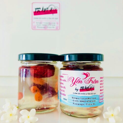 Hũ thuỷ tinh nắp thiếc 100ml làm sữa chua, bánh flan, chưng yến, đựng bột, mứt (màu nắp ngẫu nhiên)