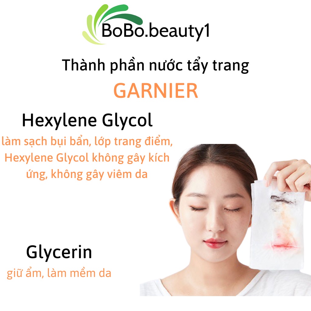 Nước tẩy trang GARNIER cho da dầu mụn da nhạy cảm làm sạch sâu giúp da mềm mịn trắng sáng 400ml