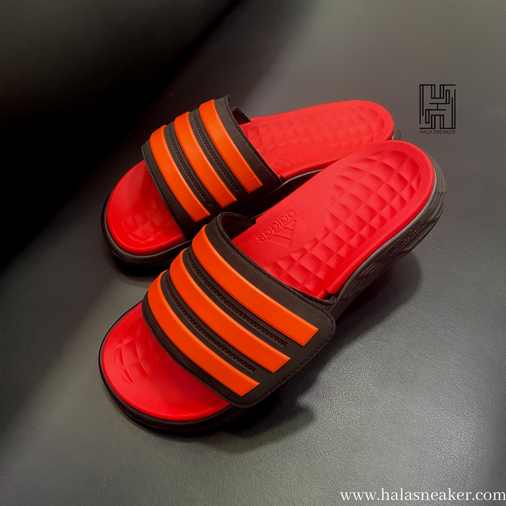 Dép Adidas Chính Hãng Duramo SL Red Black Slides Fy8787- Dép Nam Đỏ Đen Chuẩn Authentic - halasneaker.com