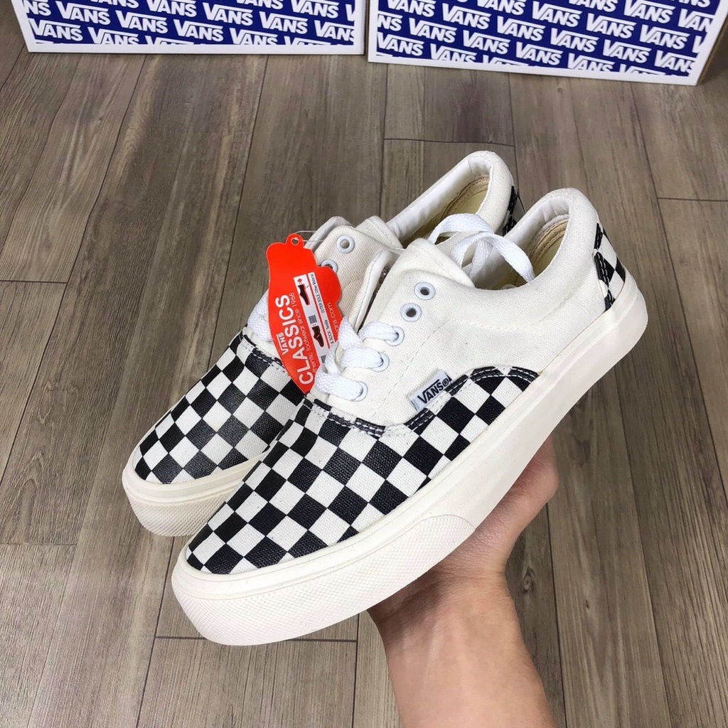Giày Vans Old Skool, Caro Vans Classic Đen Vaul