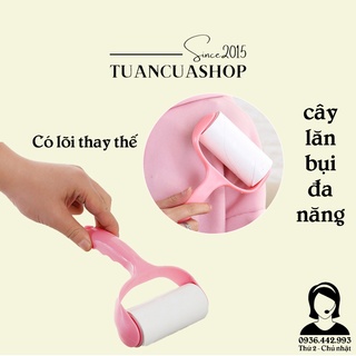 Cây lăn bụi đa năng - Dụng cụ lăn bụi bẩn lông thú cưng bám trên quần áo Sarjie tặng kèm 2 lõi thay