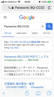 Sạc pin AA-AAA Panasonic BQ-CC02